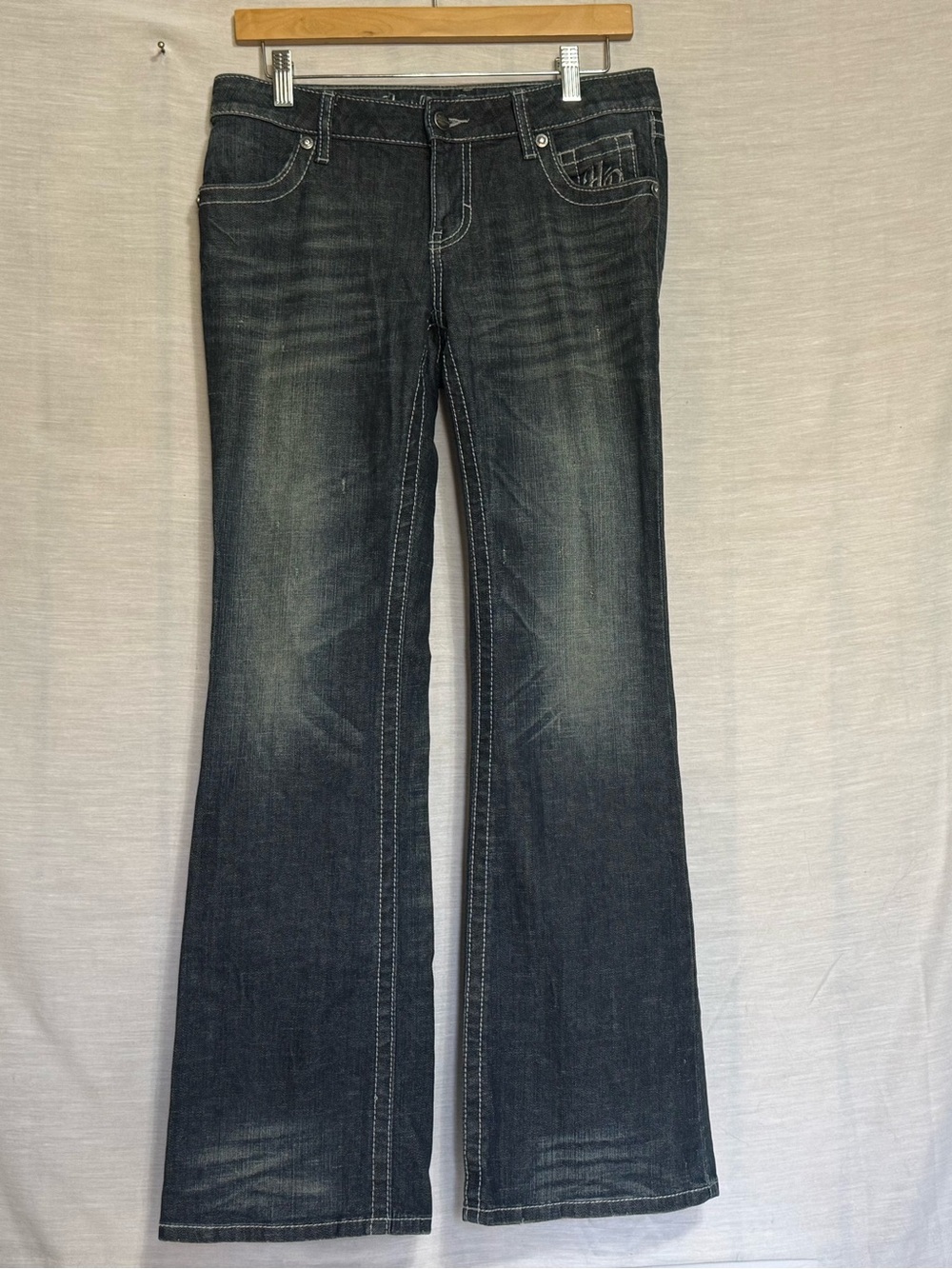 Harley-Davidson Size 4 Dark Wash Bootcut Embellished Jeans